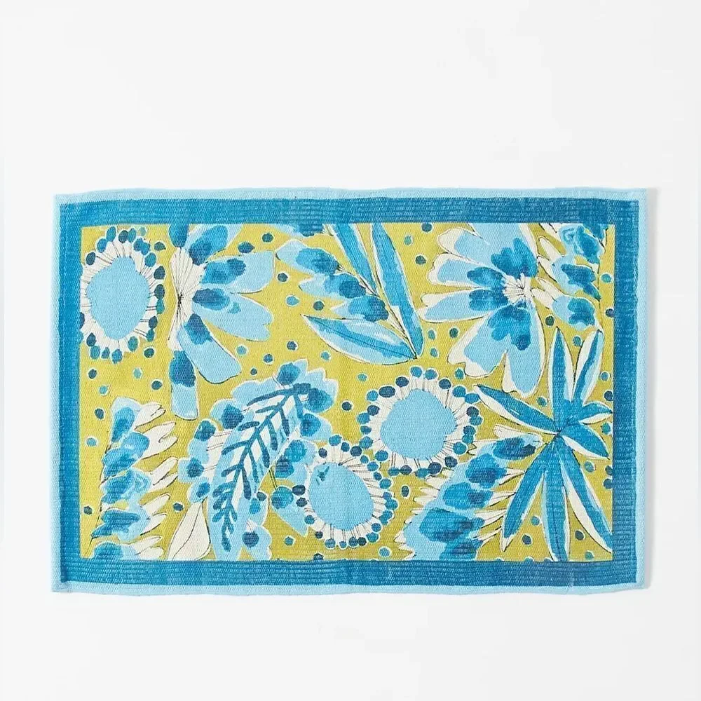 Vera for Anthropologie Handwoven Periwinkle Rug NEW 5 x 8